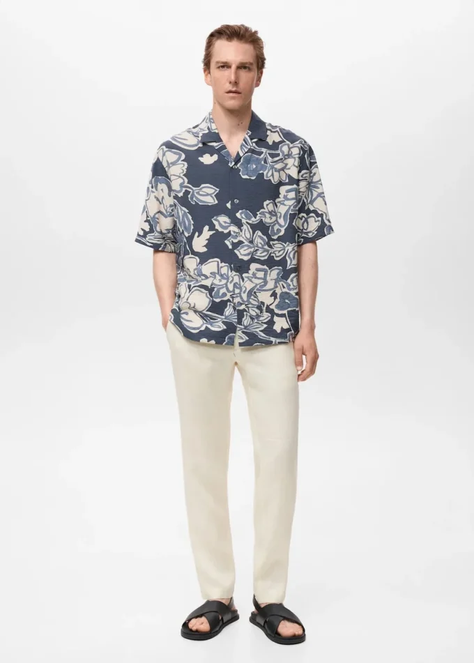 Pantaloni slim fit 100% lino Pantaloni slim fit 100% lino