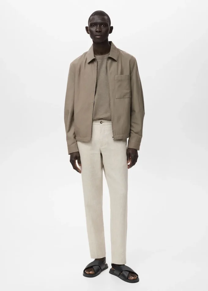 Pantaloni slim fit 100% lino Pantaloni slim fit 100% lino