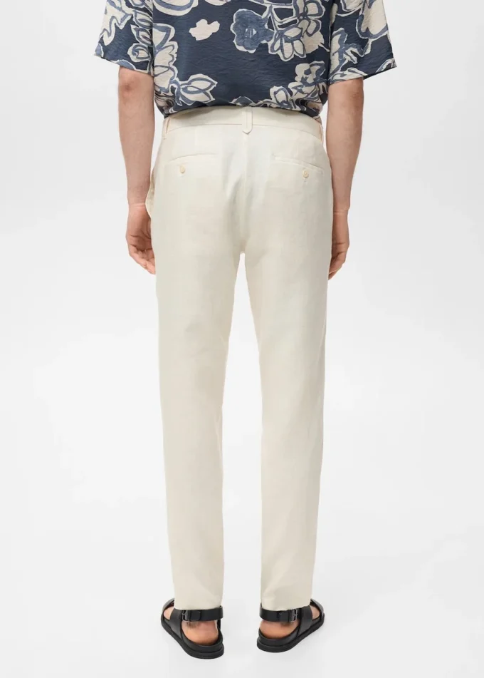 Pantaloni slim fit 100% lino Pantaloni slim fit 100% lino