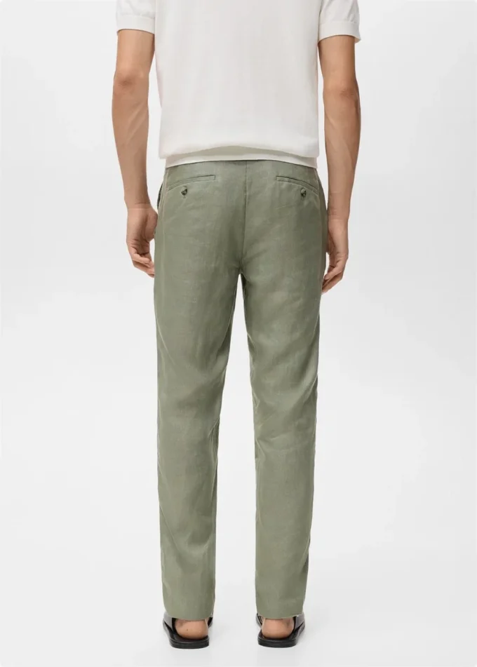 Pantaloni slim fit 100% lino Pantaloni slim fit 100% lino