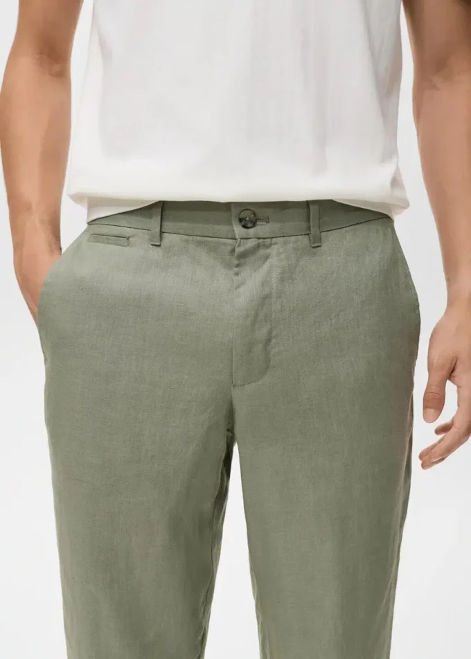 Pantaloni slim fit 100% lino Pantaloni slim fit 100% lino