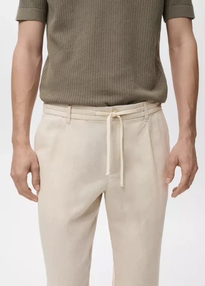 Pantaloni slim fit con coulisse Pantaloni slim fit con coulisse