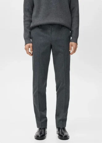 Pantaloni slim fit in flanella