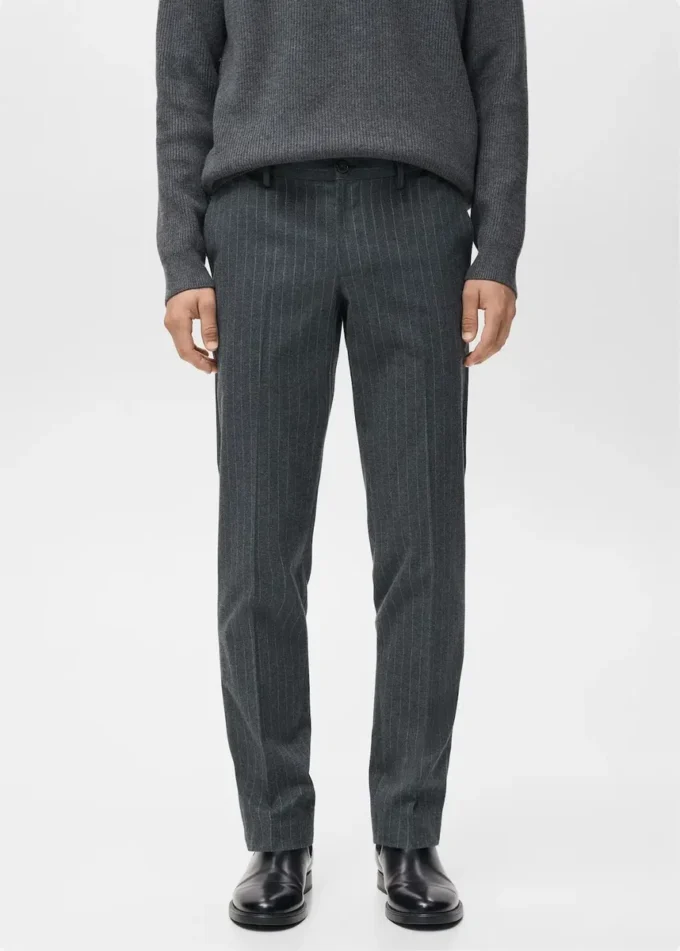 Pantaloni slim fit in flanella Pantaloni slim fit in flanella