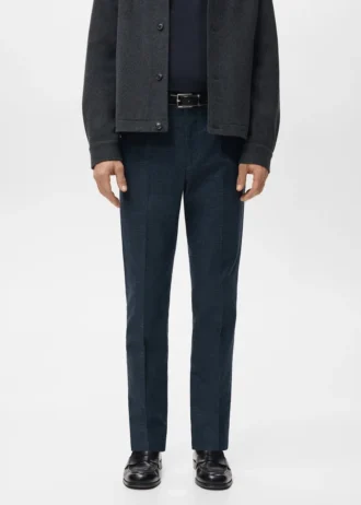 Pantaloni slim fit in flanella