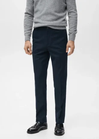 Pantaloni slim fit in flanella