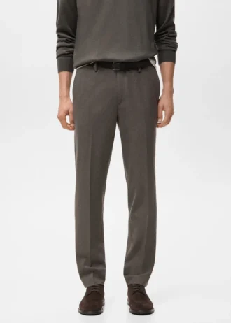 Pantaloni slim fit in flanella