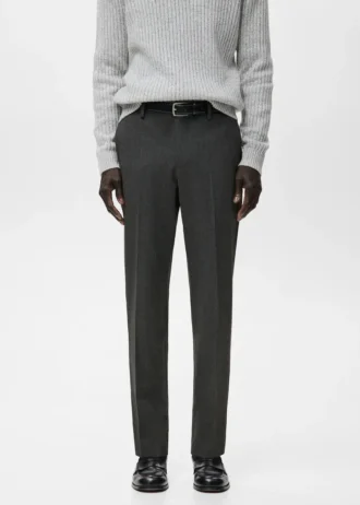 Pantaloni slim fit in flanella
