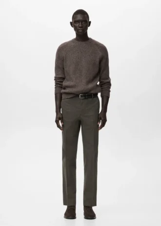 Pantaloni slim fit in flanella