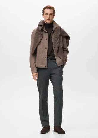 Pantaloni slim fit in flanella Pantaloni slim fit in flanella