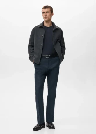 Pantaloni slim fit in flanella