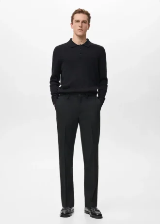 Pantaloni slim fit in flanella