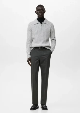 Pantaloni slim fit in flanella