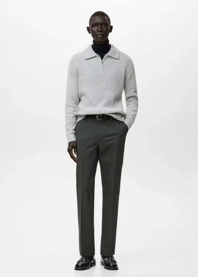 Pantaloni slim fit in flanella Pantaloni slim fit in flanella