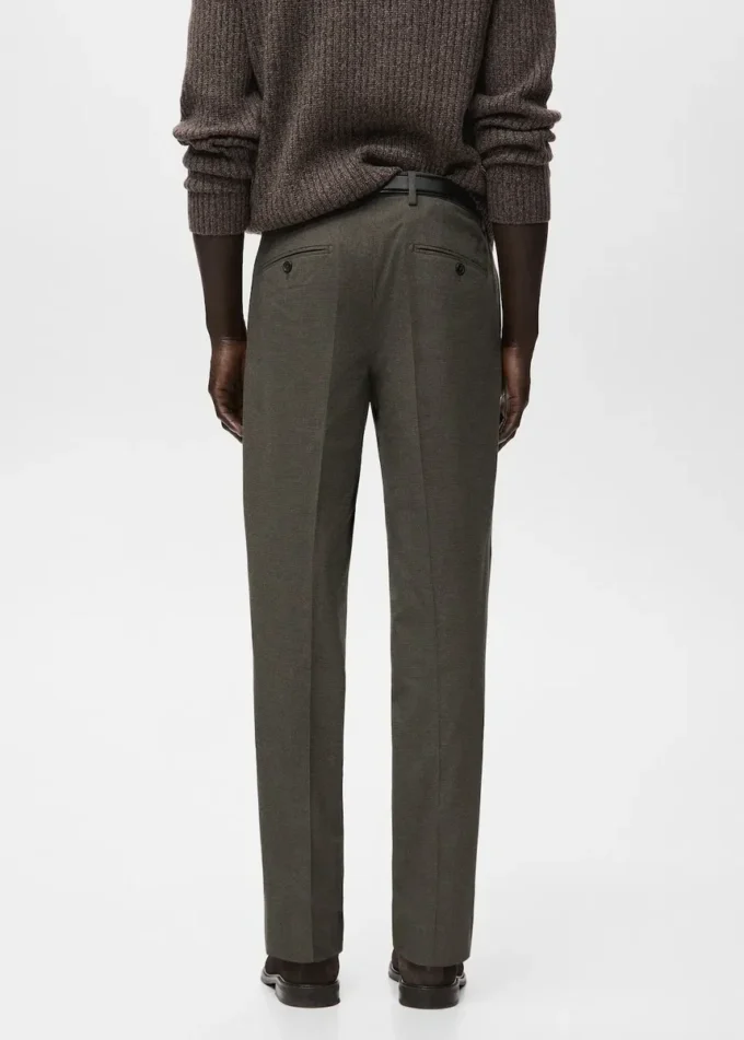 Pantaloni slim fit in flanella