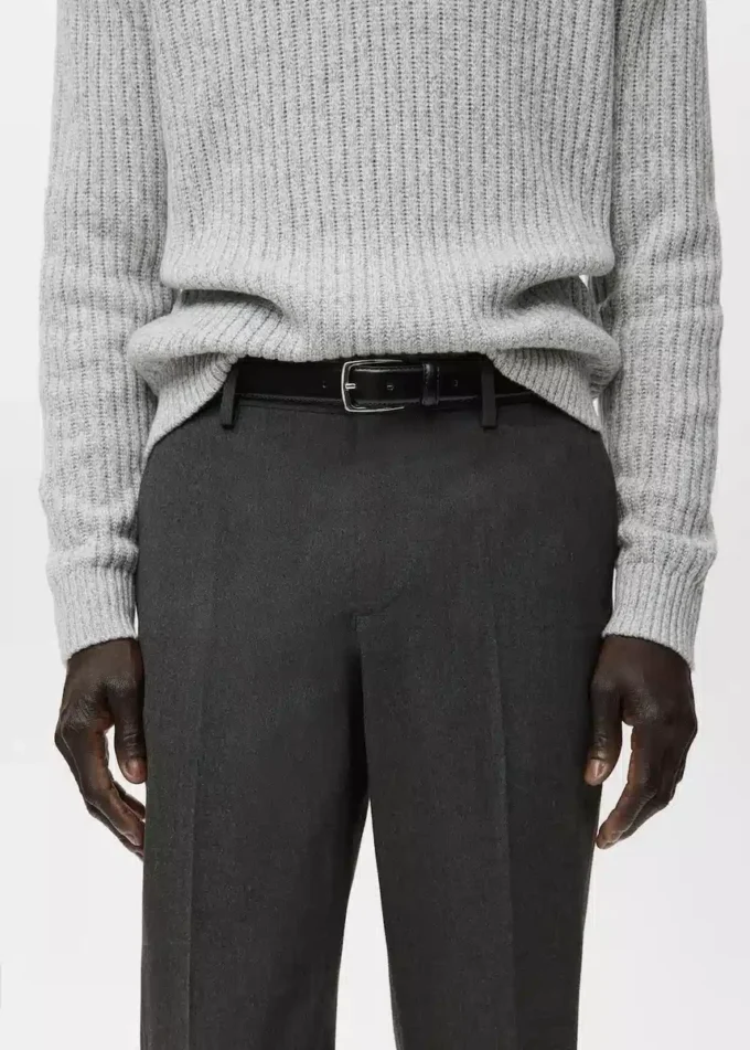 Pantaloni slim fit in flanella Pantaloni slim fit in flanella