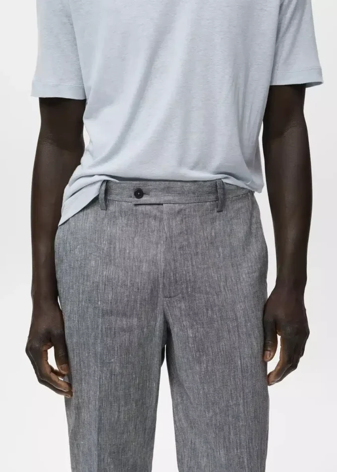 Pantaloni slim fit in lino Pantaloni slim fit in lino