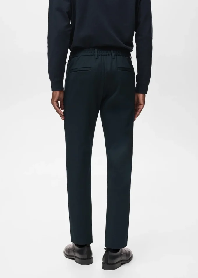 Pantaloni slim fit in tessuto elasticizzato con coulisse Pantaloni slim fit in tessuto elasticizzato con coulisse