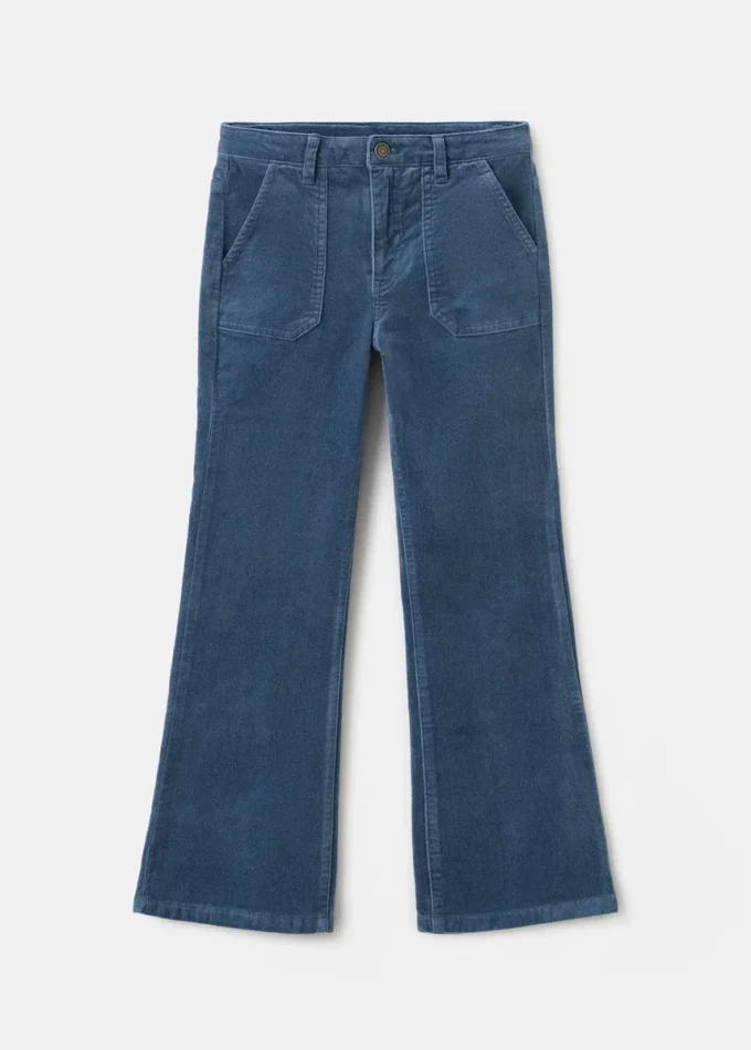 Pantaloni svasati in finto velluto Pantaloni svasati in finto velluto