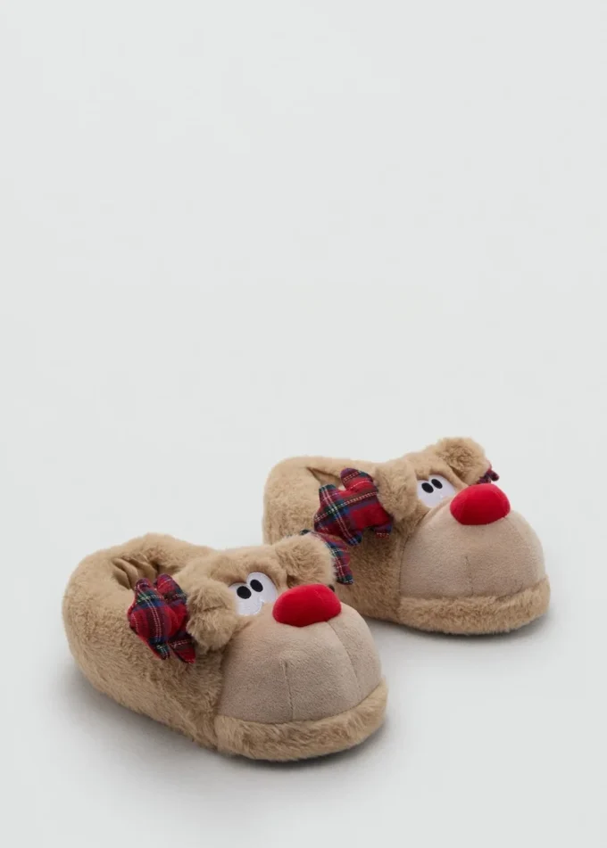 Pantofole con renna Pantofole con renna