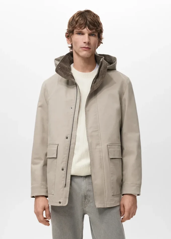 Parka con cappuccio interno staccabile