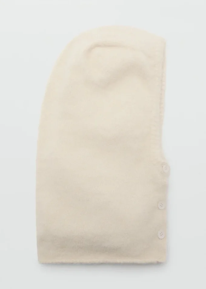 Passamontagna con bottoni in maglia Passamontagna con bottoni in maglia