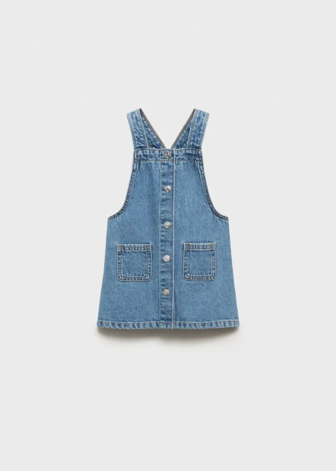 Pichi con bottoni in denim