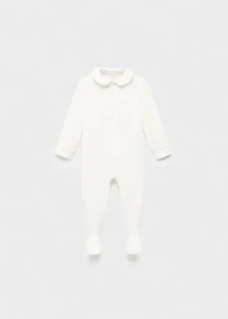 Pigiama con collo a barchetta e tasca