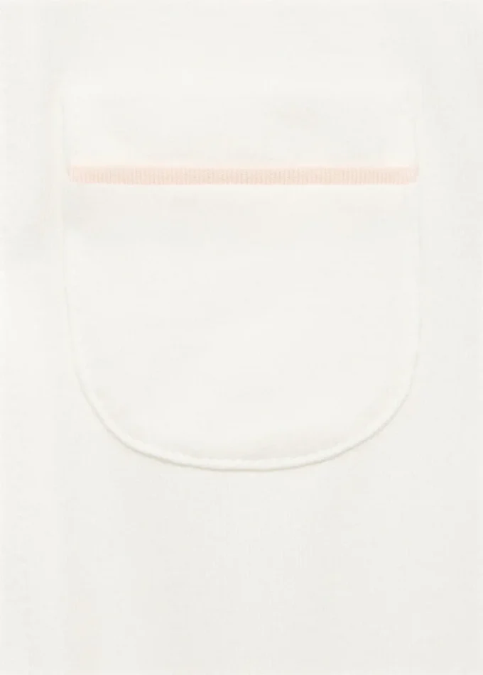 Pigiama con collo a barchetta e tasca