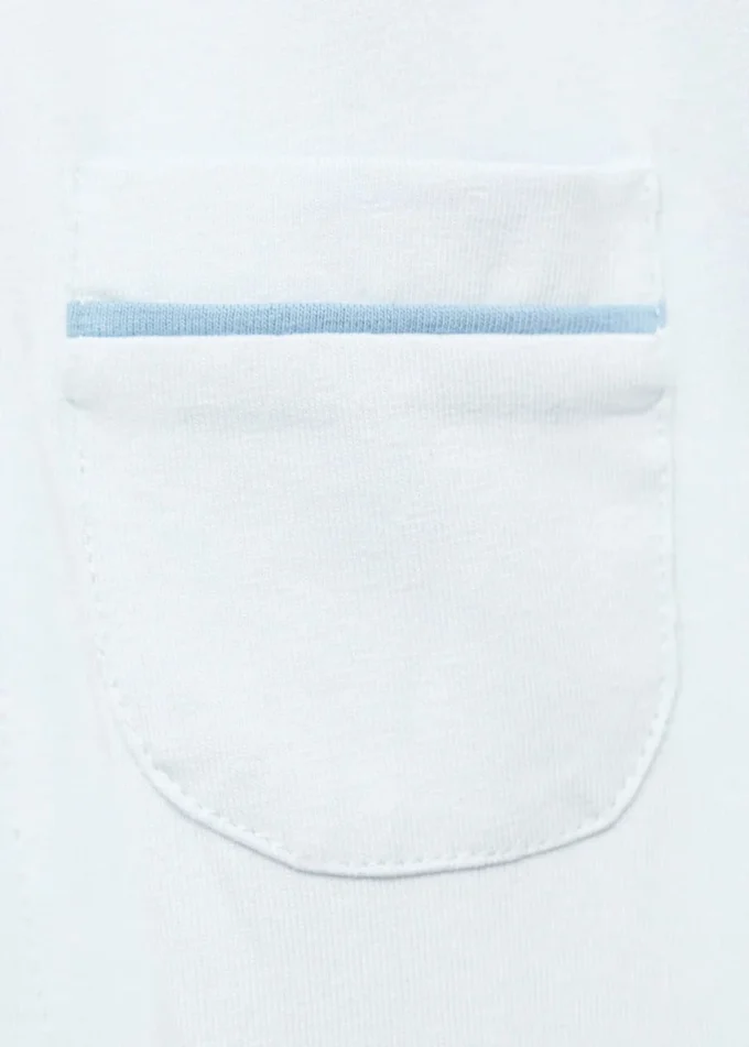 Pigiama con collo a barchetta e tasche