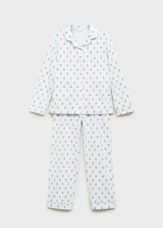 Pigiama con stampa floreale