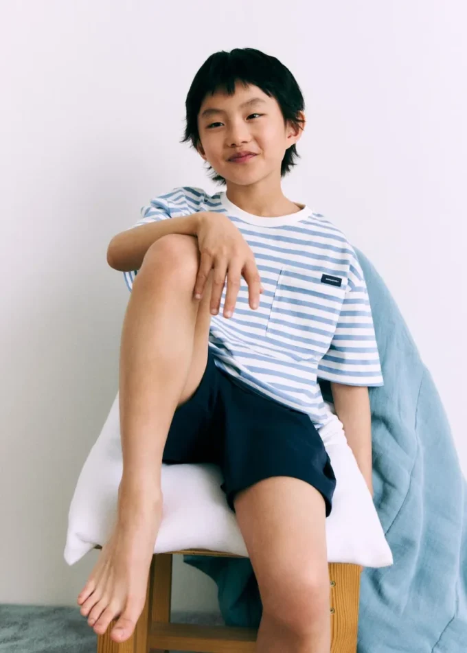 Pigiama corto a righe Pigiama corto a righe