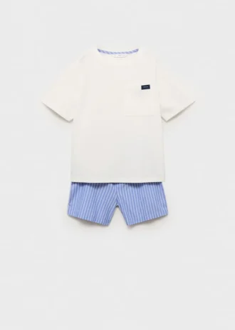 Pigiama corto a righe