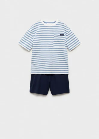 Pigiama corto a righe