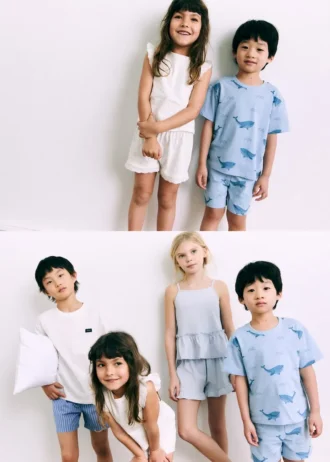 Pigiama in cotone a fiori