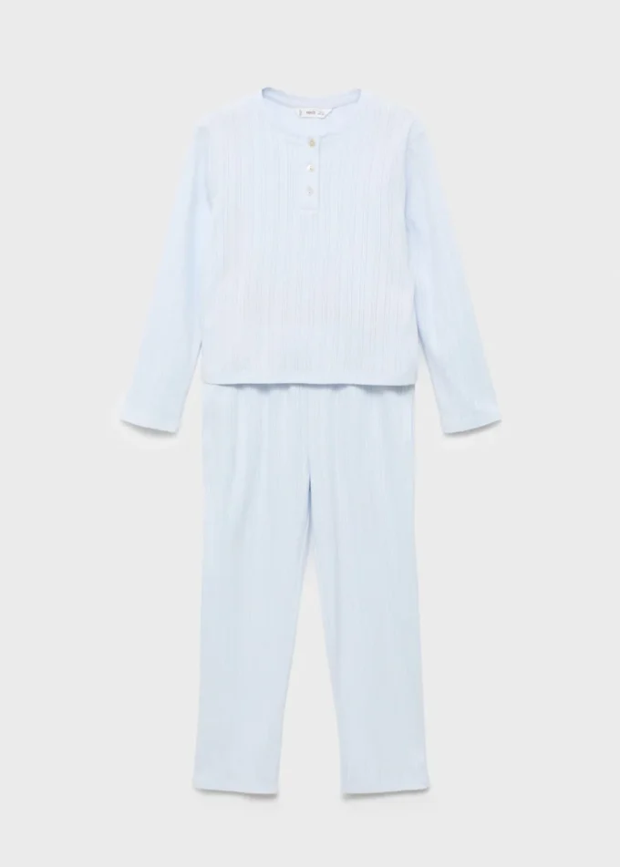 Pigiama lungo a costine Pigiama lungo a costine