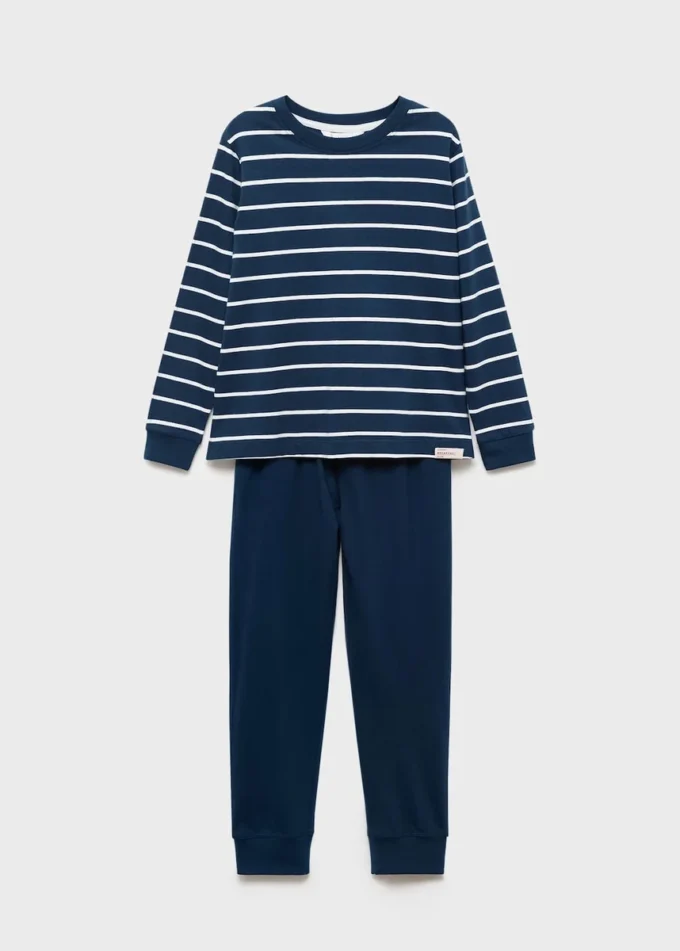 Pigiama lungo a righe