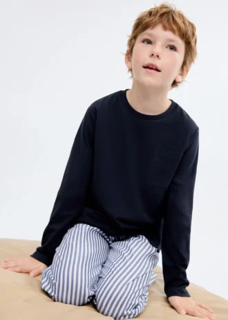 Pigiama lungo a righe