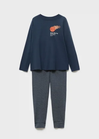 Pigiama lungo a righe