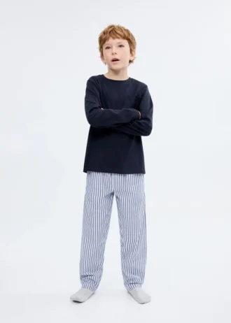 Pigiama lungo a righe