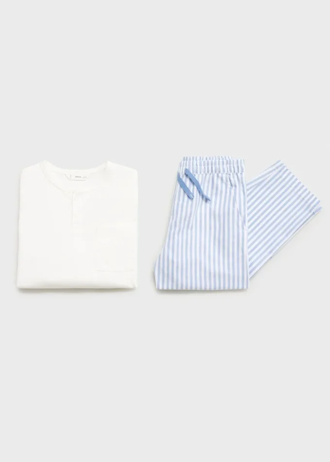 Pigiama lungo a righe