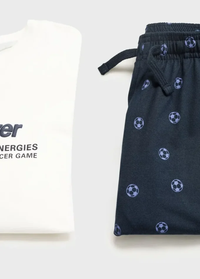 Pigiama lungo stampato con coniglio