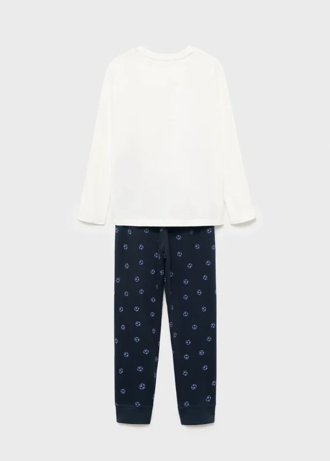 Pigiama lungo stampato con coniglio