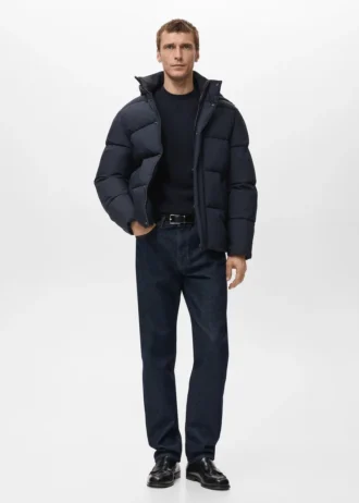 Piumino corto idrorepellente