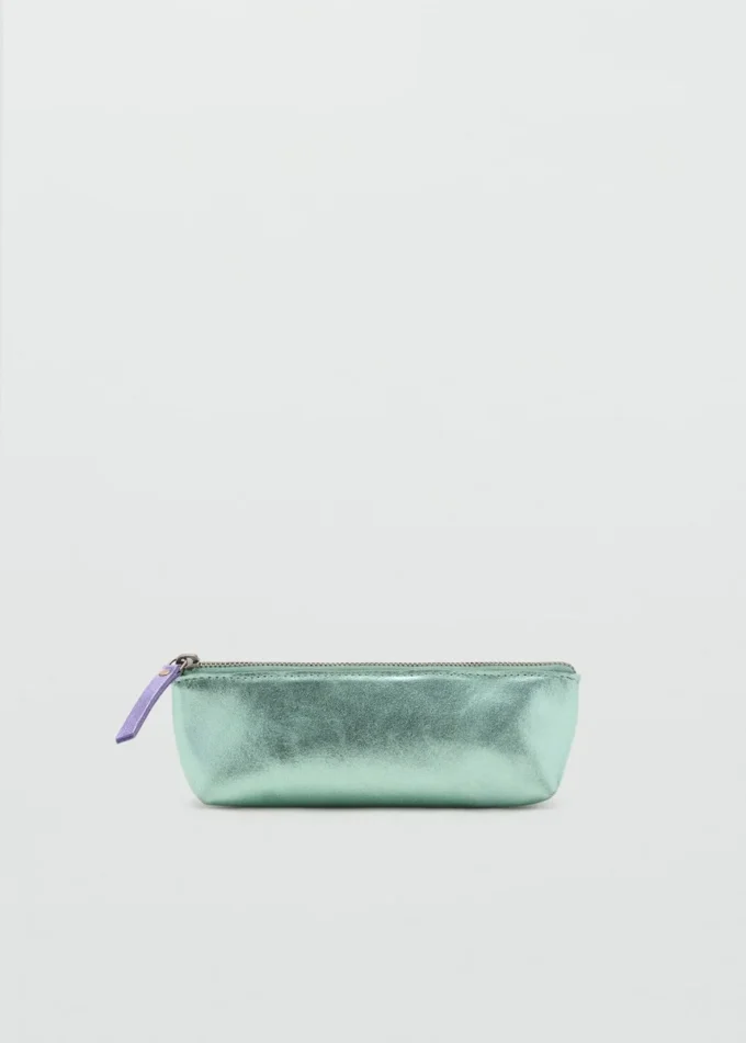 Pochette in pelle effetto metallico Pochette in pelle effetto metallico