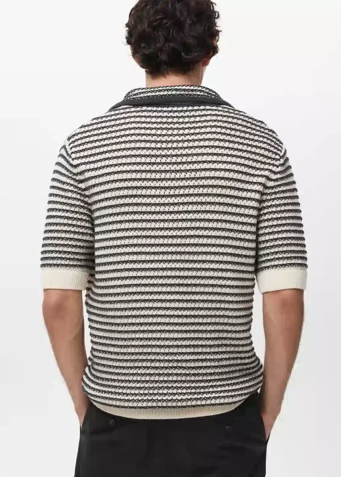 Polo 100% cotone con struttura a righe