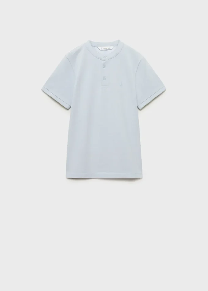 Polo con collo alla coreana Polo con collo alla coreana