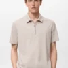 Polo con collo zip