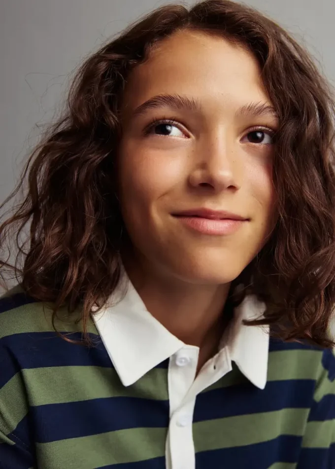 Polo in cotone a righe Polo in cotone a righe