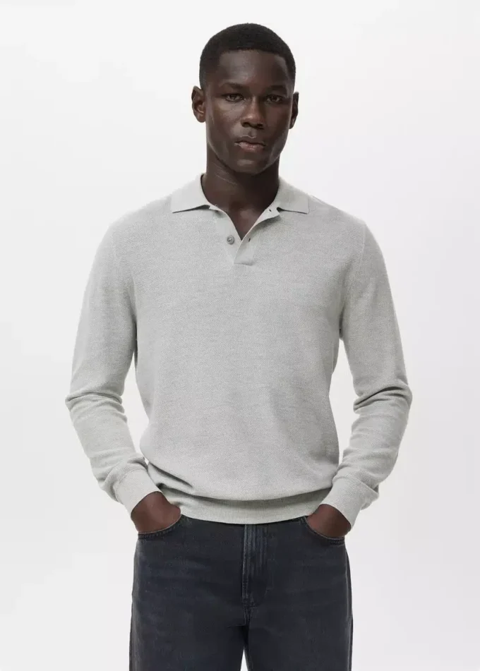 Polo in cotone microstrutturato Polo in cotone microstrutturato